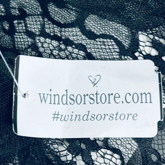NEW Windsor Sheer Black Lace Bodysuit size Medium - Picture 8 of 16